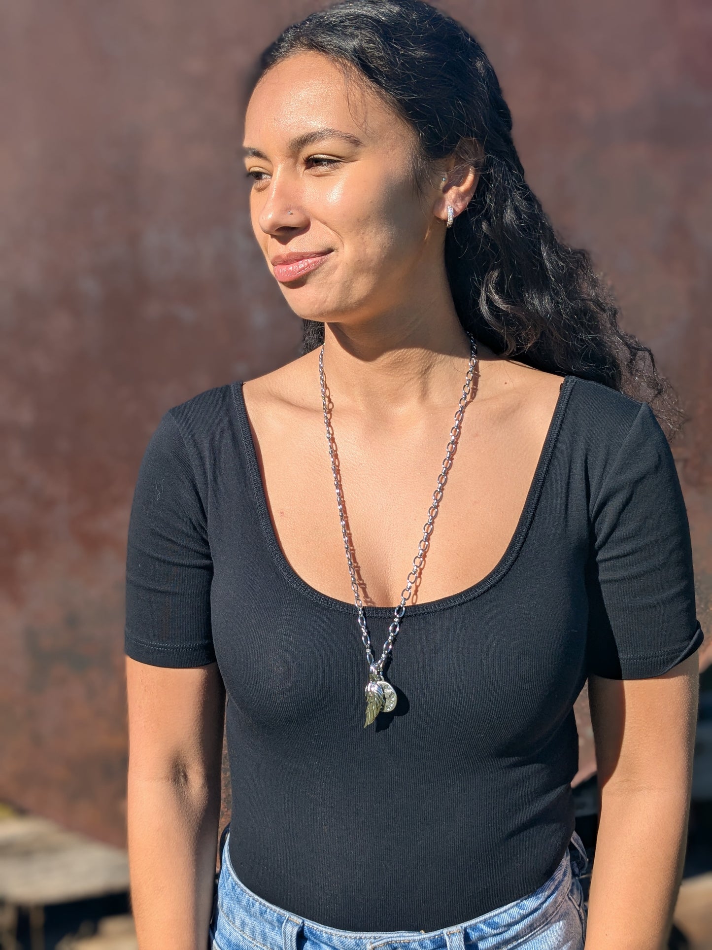 Silver Wing on box chain