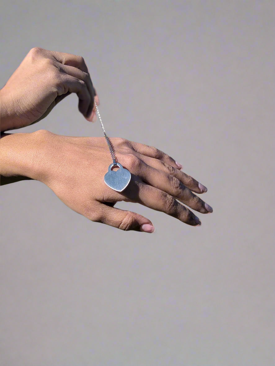 Silver Heart on Fine Chain