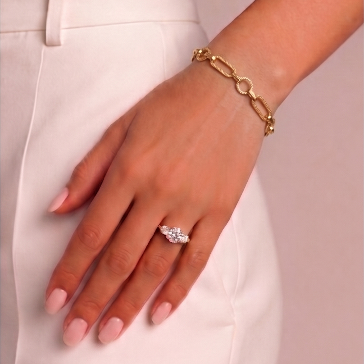 Paperclip, flatlink, Chain Bracelet