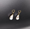 Baroque pearl earrings gold plated
