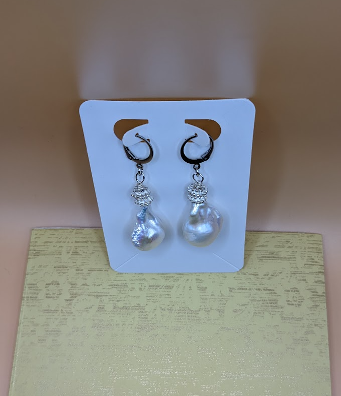 Beautiful baroque pearl earrings