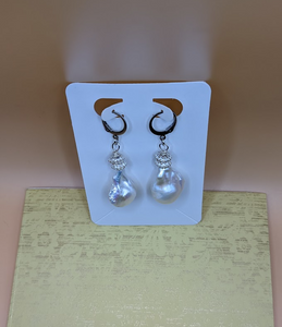 Beautiful baroque pearl earrings