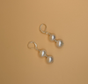 Timeless double freshwater pearl earrings