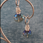 Ocean blue crystal drop earring