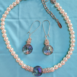 Ocean blue crystal drop earring