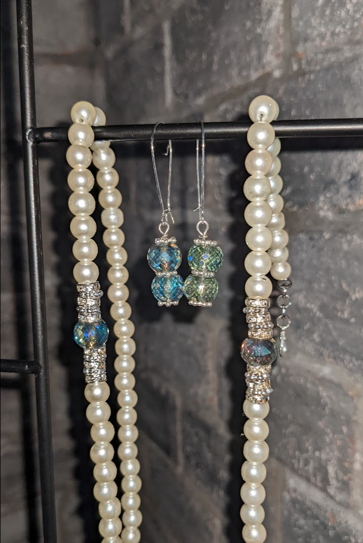 Aqua Crystal Earrings