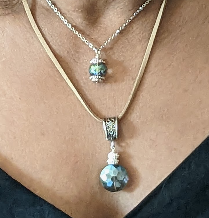 Ocean Blue Crystal Aqua Necklace