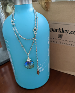 Ocean blue crystal necklace