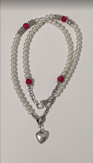 Pearl Heart necklace (30")