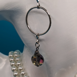 Artdeco crystal hoop earring